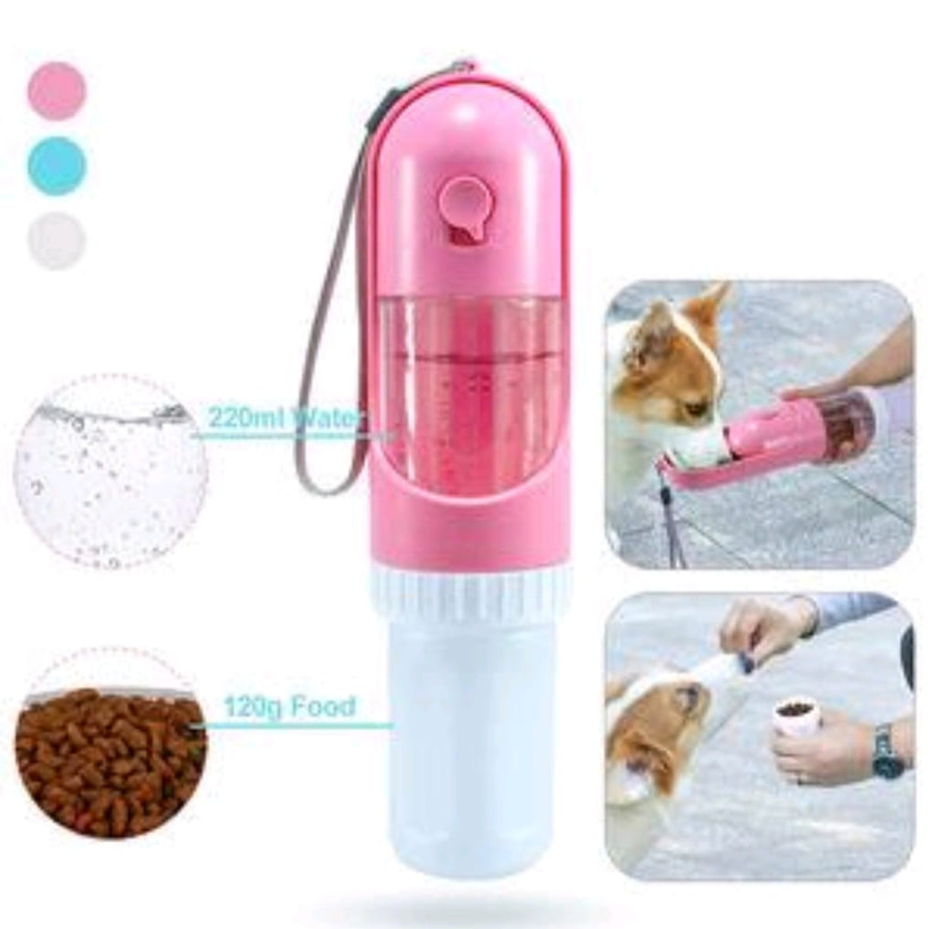 Dispensador 2 en 1 portátil para agua y alimento de mascotas