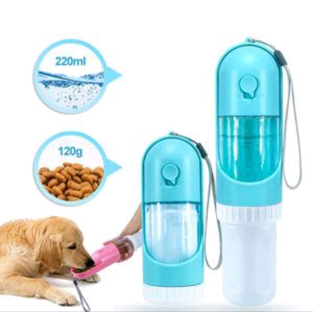 Dispensador 2 en 1 portátil para agua y alimento de mascotas