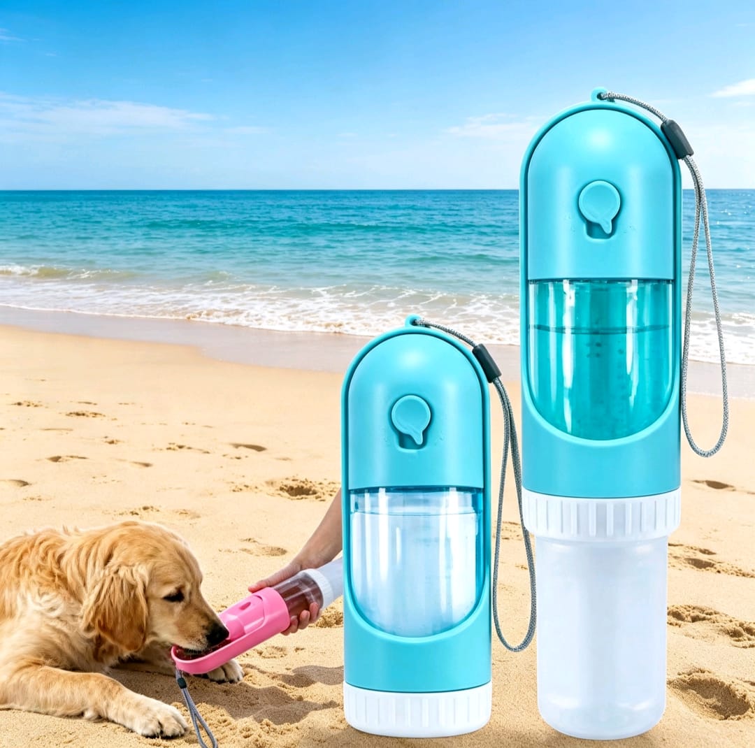 Dispensador 2 en 1 portátil para agua y alimento de mascotas